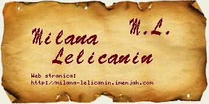 Milana Lelićanin vizit kartica